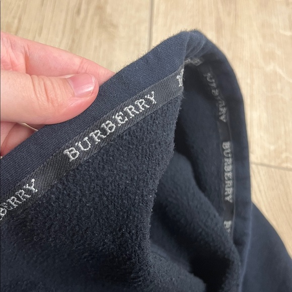 Burberry Navy Zip-Up Hooded Sweatshirt - Picture 3 of 9